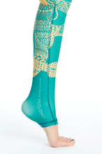 Nautilus Leggings - Teal/Gold