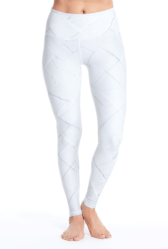 Marble Tiles Leggings - White