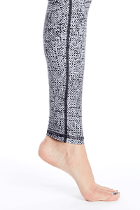 Heather Twill Leggings - Grey/Black