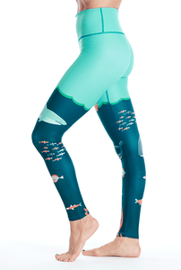 Under The Sea Leggings - Teal/Blue