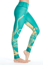 Nautilus Leggings - Teal/Gold